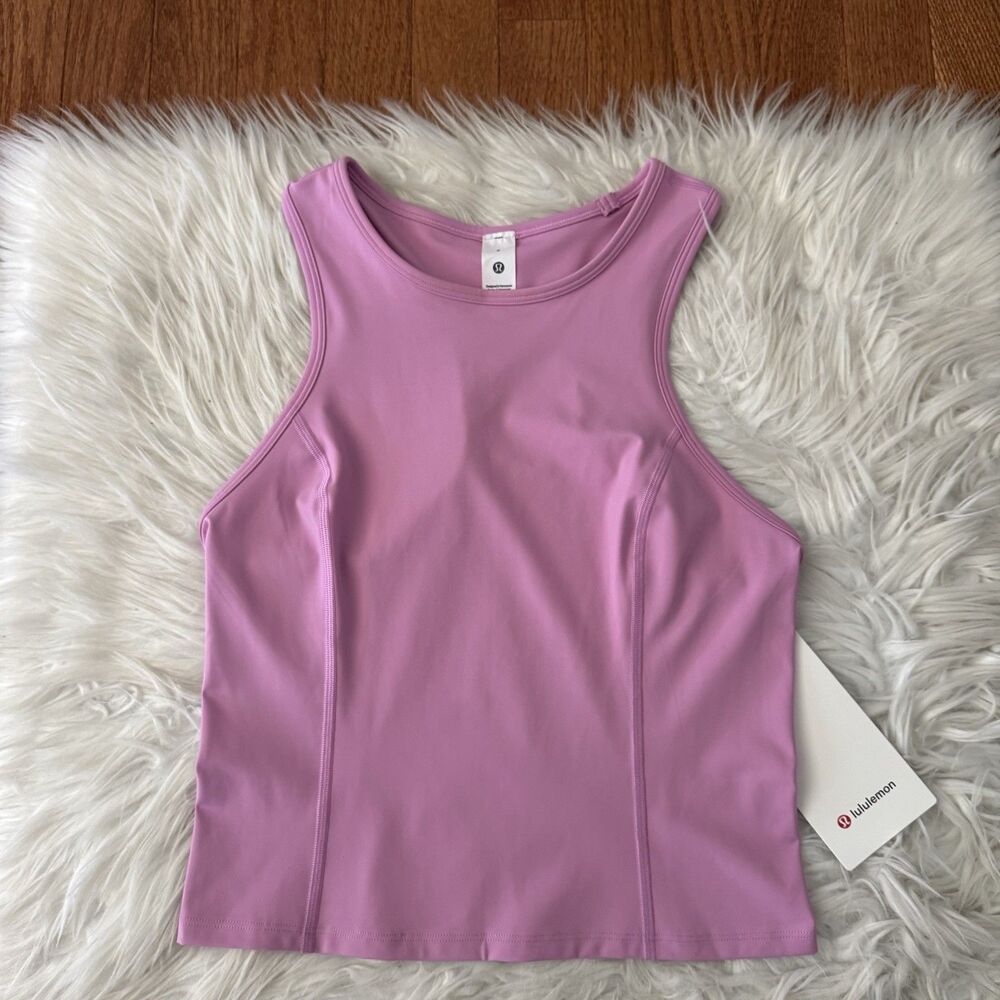 Lululemon Nulux Racerback Cropped Run Tank Women’s Size 6 Pink Dahlia Mauve NWT